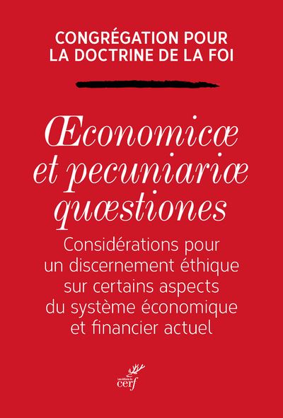 Congrégation pour la doctrine de la Foi, Oeconomicae et pecuniariae quaestiones