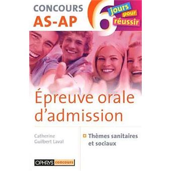 Épreuve orale d'admission - thèmes sanitaires et sociaux