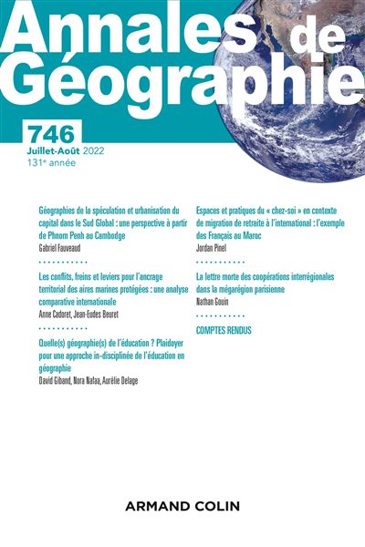 Annales de géographie - N° 746 4/2022 -  Collectif - broché