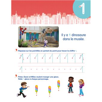 Disney - Spidey et ses amis extraordinaires  - Mon cahier effaçable - J'écris les nombres