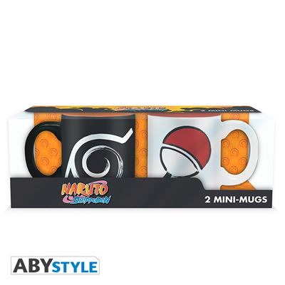 NARUTO SHIPPUDEN-SET 2 MINI-MUGS-KONOHA / UCHIHA