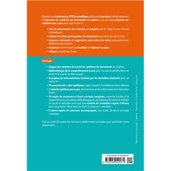 Anglais. Préparer l'épreuve de synthèse de documents aux concours des Grandes Écoles scientifiques