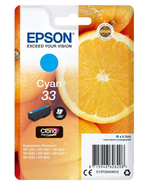 Cartouche d'encre Epson Orange 33 Cyan
