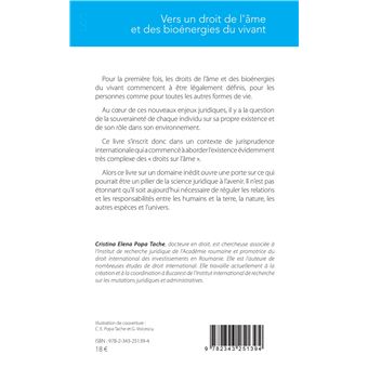 Vers un droit de l'âme et des bioénergies du vivant