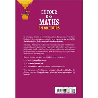 Le tour des Maths en 80 jours - Spé Maths Première générale