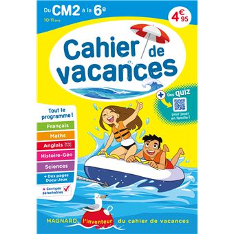 Cahier De Vacances 2021 Du Cm2 Vers La 6e 10 11 Ans Magnard L Inventeur Du Cahier De Vacances Dernier Livre De Bernard Semenadisse Precommande Date De Sortie Fnac