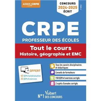 Histoire, Géographie et EMC - CRPE 2024-2025 - Tout-en-un