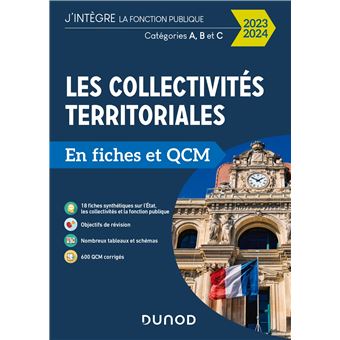 Les Collectivités Territoriales En Fiches Et QCM - 2024 - Broché ...