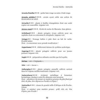 Dictionnaire alimentaire de la gastrite