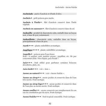 Dictionnaire alimentaire de la gastrite