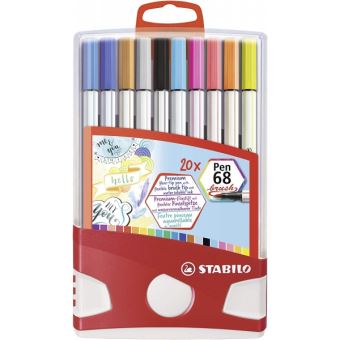 Set de 20 feutres Stabilo Colorparade Pen 68 Brush
