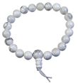 Bracelet mala tibétain - Howlite Blanche
