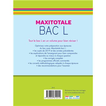 Bac L 2020 tout-en-un
