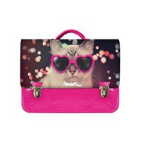 Cartable à dos Bagtrotter Miniseri Chat Rose