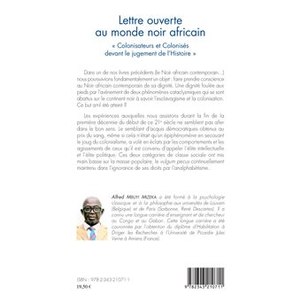 Lettre ouverte au monde noir africain
