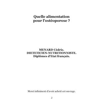 Quelle alimentation pour l'ostéoporose ?