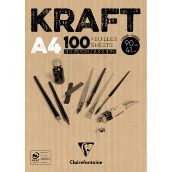 Papier Kraft A4 autocollant 10 feuilles - La Poste