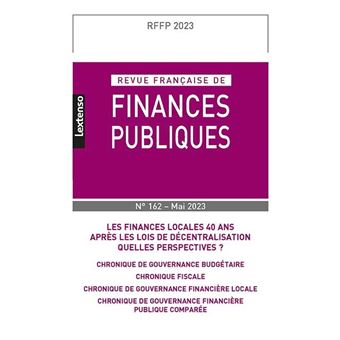 Revue française des finances publiques n°162-2023