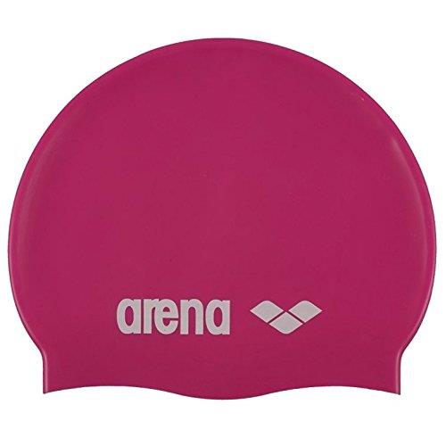Bonnet de bain Arena Classic Silicone JR Fuchsia, Blanc