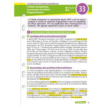 Mon Année Brevet - Les fiches Histoire Géo EMC 3e