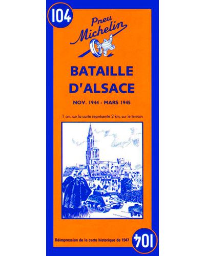 Carte Bataille d’Alsace novembre 1944 - mars 1945 Michelin
