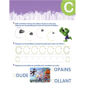 Disney - Spidey et ses amis extraordinaires - Mon cahier effaçable - J'écris les lettres majuscules