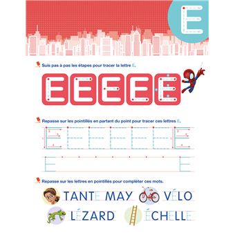 Disney - Spidey et ses amis extraordinaires - Mon cahier effaçable - J'écris les lettres majuscules