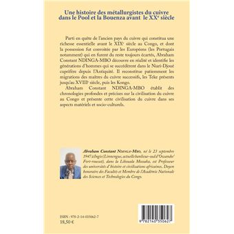 Une histoire des métallurgistes du cuivre dans le Pool et la Bouenza avant le XXe siècle