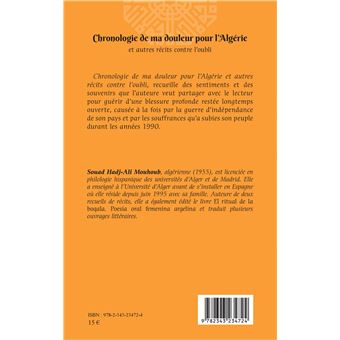 Chronologie de ma douleur pour l'Algérie