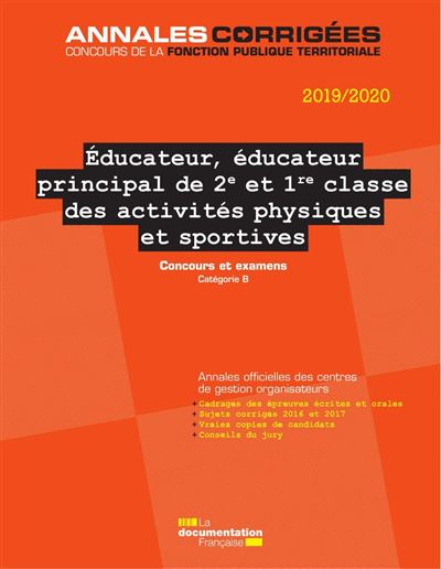 Educateur, Educateur principal de 2ème et 1ère classe des activités physiques et sportives 2019-2020, Concours et examens
