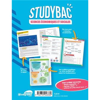 Studybac Sciences économiques et sociales  – Spécialité Première