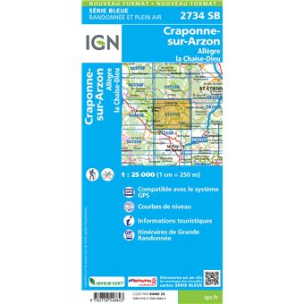 2734Sb Craponne-Sur-Arzon/Allegre/La Chaise Dieu