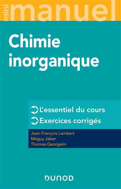 Mini manuel de Chimie inorganique - Jean-François Lambert - broché