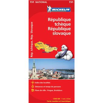 Czech Republic, Slovak Republic - Michelin National Map 731 - 1