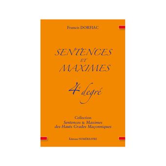 Sentences et Maximes