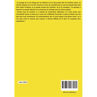 Du passage de la Mer Rouge par les hébreux