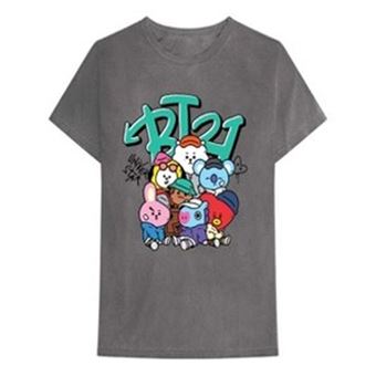 T-Shirt BTS Street Mood Group Gris Souris Unisex