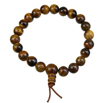 Bracelet mala tibétain - Oeil de tigre