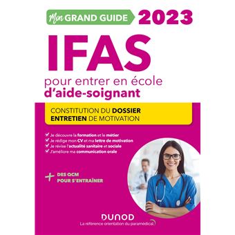 Mon Grand Guide IFAS 2023 pour entrer en école d'aide-soignant