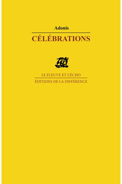 Célébrations -  Adonis - broché