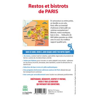 Guide du Routard Restos et bistros de Paris (+proche banlieue) 2019/20