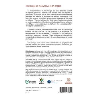 L'esclavage en mots/maux et en images