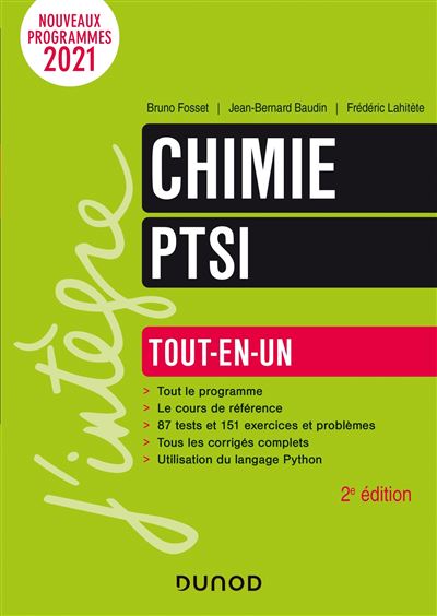Chimie PTSI tout-en-un