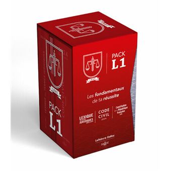 Pack L1 2024 : Code civil - Lexique des termes juridiques - Constitution de la République Fr. 22e