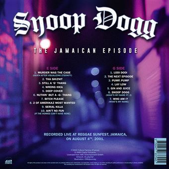 The Jamaican Episode Édition Limitée Vinyle Violet Fumé - Snoop