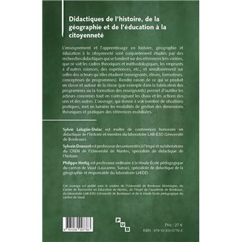 Didactiques de l’histoire, de la géographie et de l’éducation à la citoyenneté