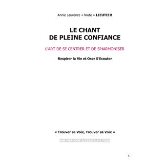 Le chant de pleine confiance