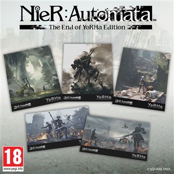 Ensemble de 5 illustrations exclusives (format carte postale) : Nier Automata