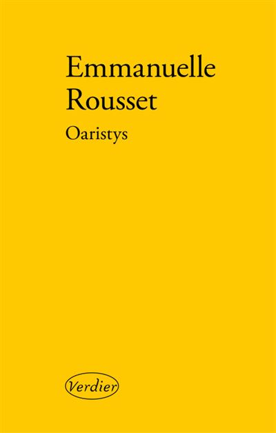 Oaristys - Emmanuelle Rousset - broché