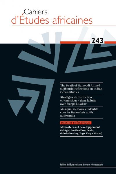 Cahiers d’Études africaines, n° 243 - Monastères et développ -  Collectif - broché
